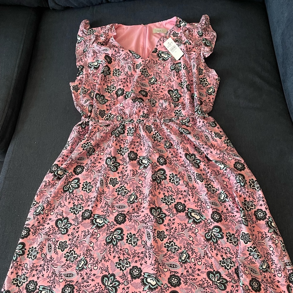 Loft Flutter Sleeve Dress - Size XL
